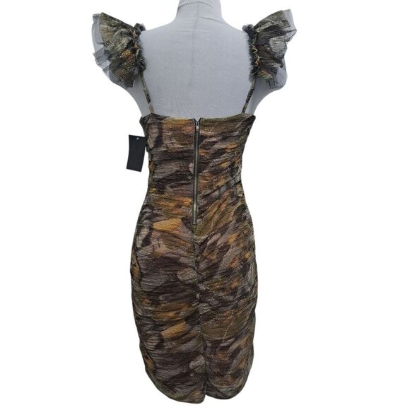 Mia Vesper The Mothra Sexy Festival Ruching Mini Dress Multi-Color Medium NWT - Picture 4 of 17